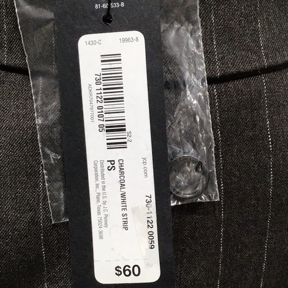 🆕 WORTHINGTON Pinstripes Blazer Charcoal/White Stripes - Picture 11 of 11